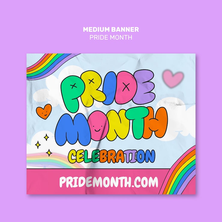 PSD gratuito diseño de plantillas para el mes del orgullo
