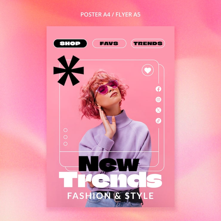 PSD gratuito diseño de plantillas de moda