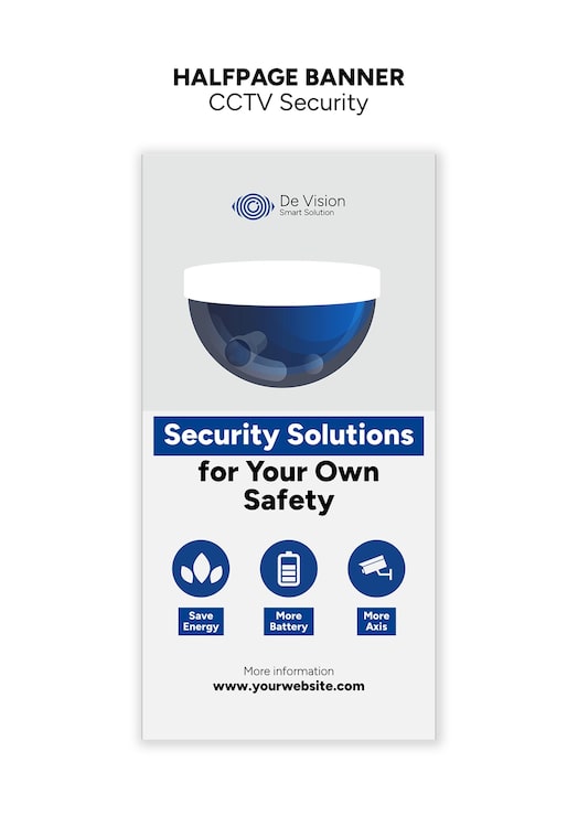 PSD gratuito diseño de plantillas de seguridad de cctv