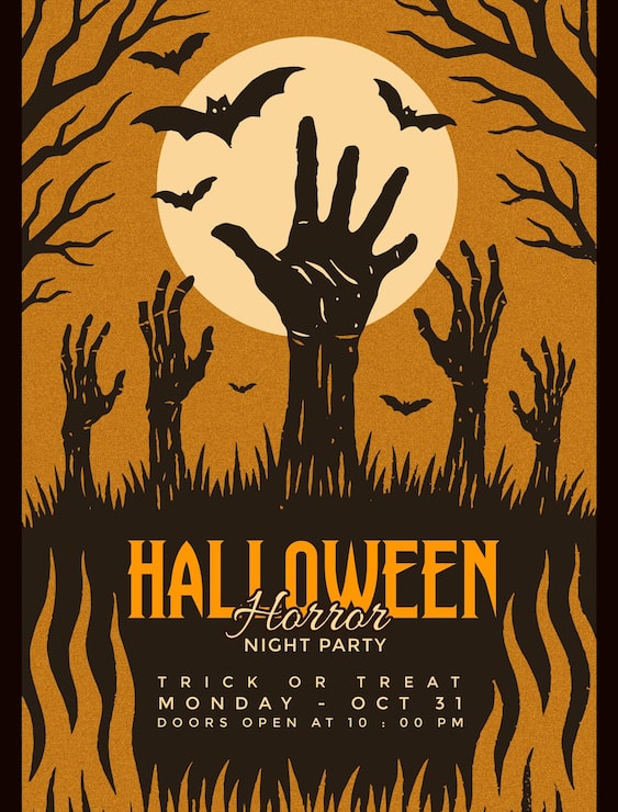 PSD gratuito diseño de publicación para redes sociales para fiesta de halloween