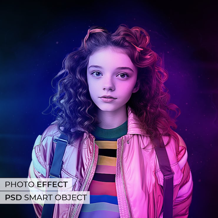 Gratis PSD dubbel licht foto-effect