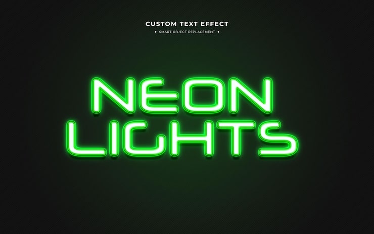 PSD Gratis efek gaya teks 3d neon