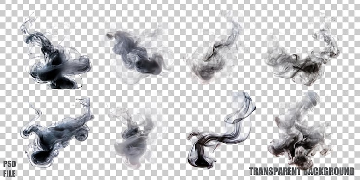 PSD gratuito effetti di fumo eleganti per disegni creativi