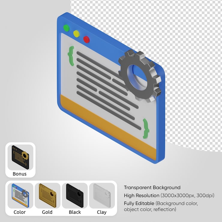 PSD gratuito equipo de desarrollo web 3d
