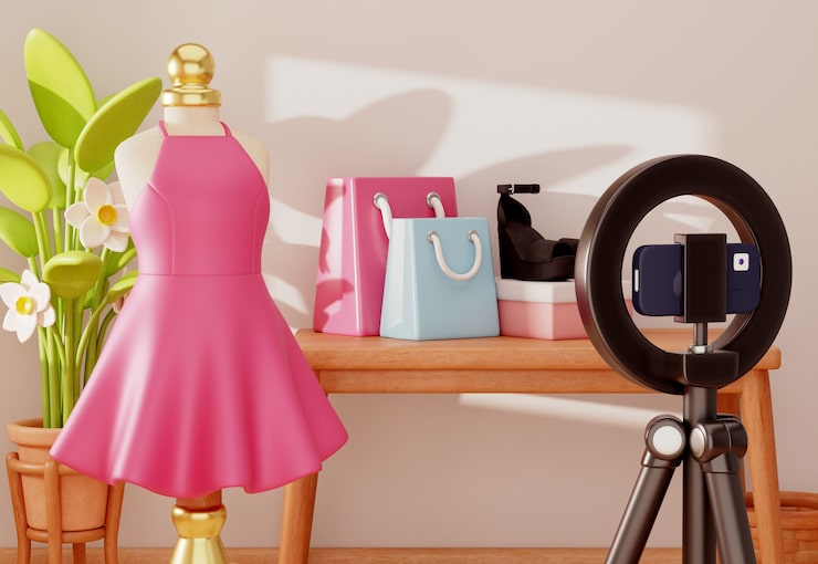 Gratis PSD fashion influencer 3d-illustratie