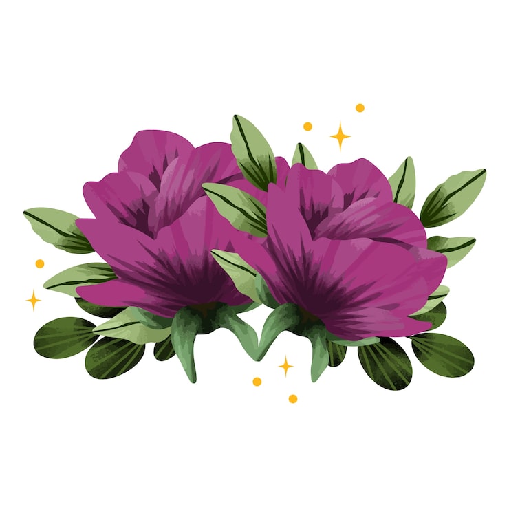 PSD gratuito flores de acuarela ilustración