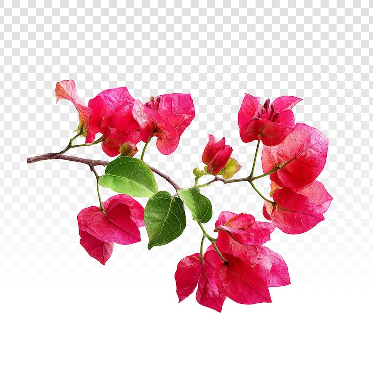 PSD gratuito flores de buganvilla vibrantes rosas en una rama