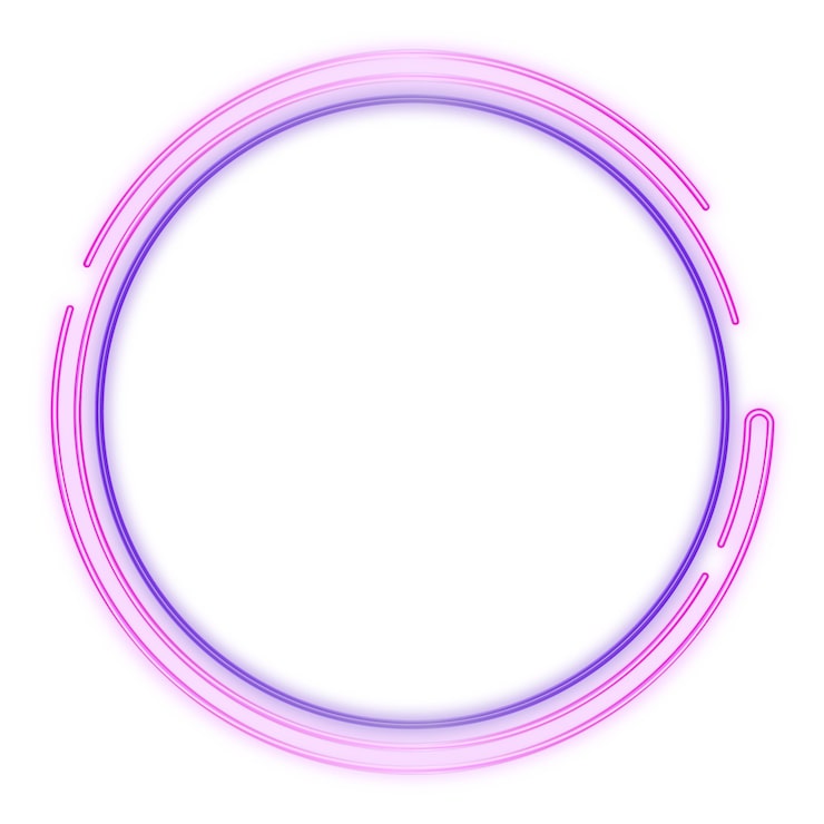 PSD gratuito forma a cerchio al neon