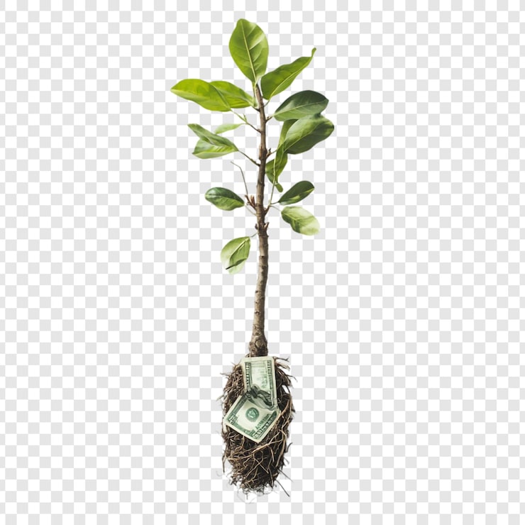 Gratis PSD geldboombeleggingsgroeiconcept