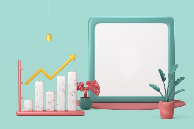 PSD Gratis grafik pertumbuhan
