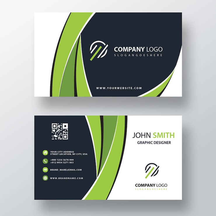 Gratis PSD groen bedrijfskaartmodel