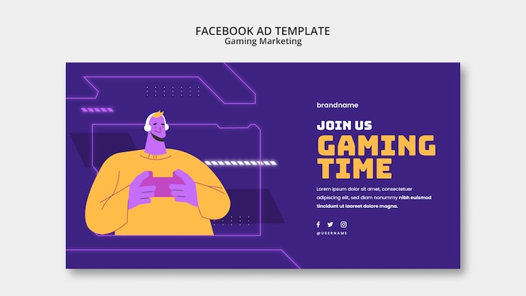 Gratis PSD handgetekende facebook-sjabloon voor speeltijd