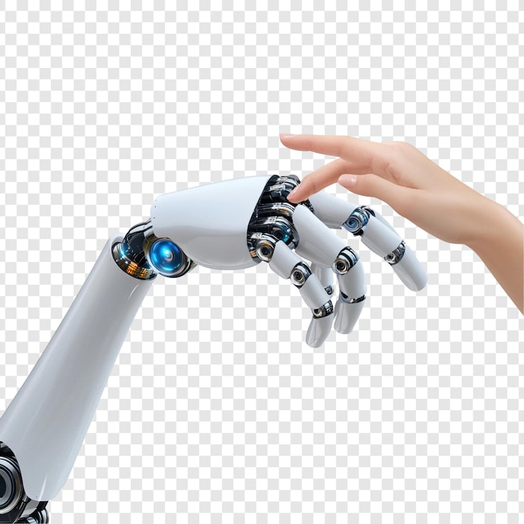PSD gratuito la humanidad y la inteligencia artificial un toque del futuro