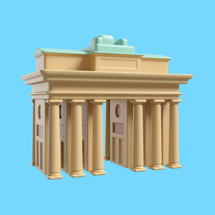 PSD gratuito icono 3d para el famoso punto de referencia de la ciudad