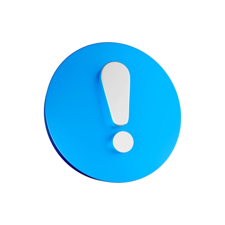 PSD gratuito icono de alerta en círculo azul