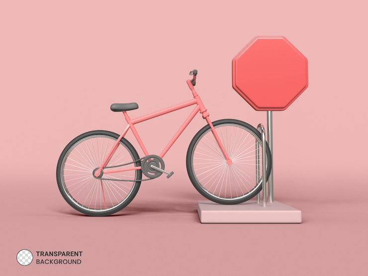 PSD gratuito icono de bicicleta aislado 3d render ilustración