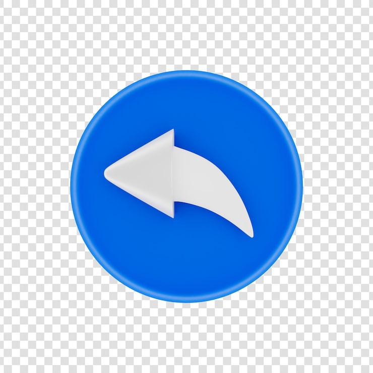 PSD gratuito icono de compartir renderizado en 3d en círculo azul