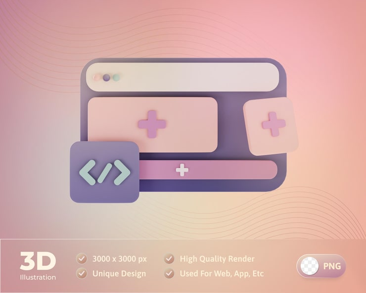 PSD gratuito icono de diseño web agregando una nueva ilustración 3d de características