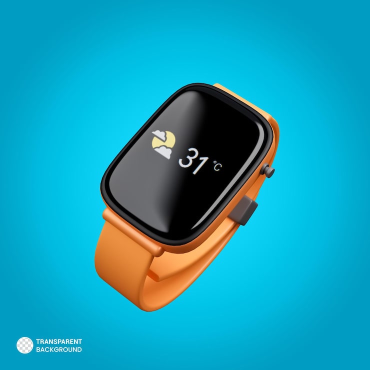 PSD gratuito icono de reloj inteligente digital ilustración de procesamiento 3d aislado