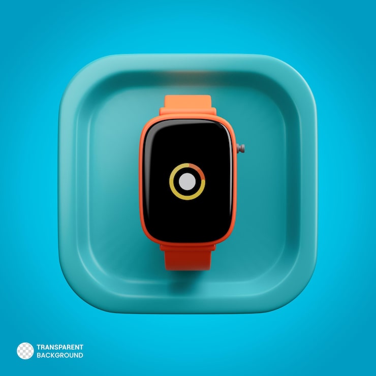 PSD gratuito icono de reloj inteligente digital ilustración de procesamiento 3d aislado