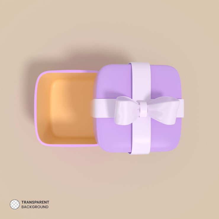 PSD Gratis ikon kotak hadiah terisolasi render 3d