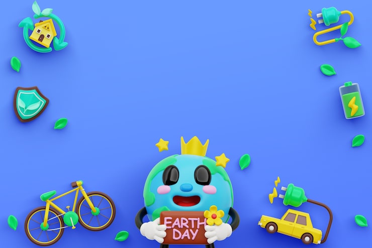 PSD gratuito ilustración en 3d para la celebración del día de la tierra