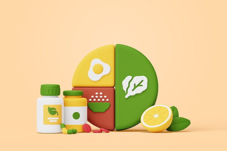 PSD gratuito ilustración 3d con composición de medicina alternativa.