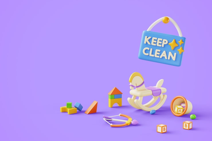 PSD gratuito ilustración 3d con reglas para una conducta ordenada