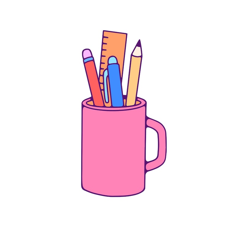 PSD gratuito ilustración con lápiz de dibujos animados