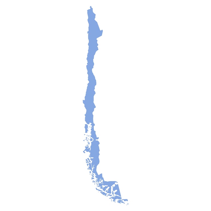 PSD gratuito ilustración del mapa de chile