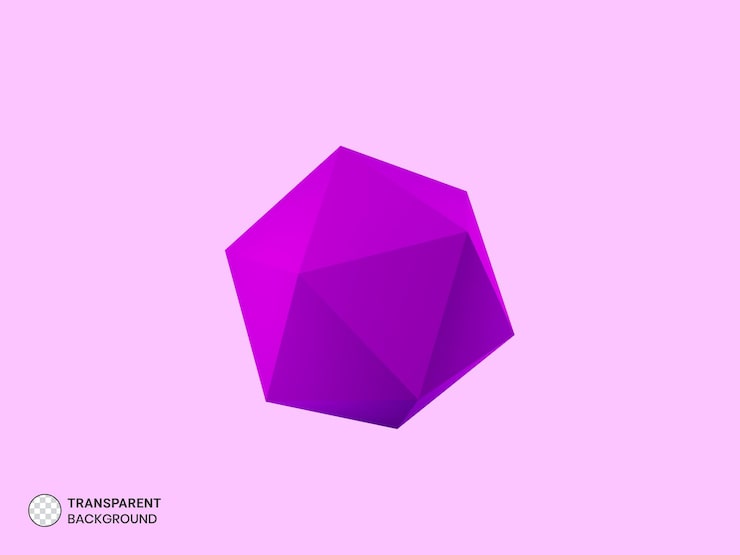 PSD gratuito ilustración de poliedro geométrico 3d