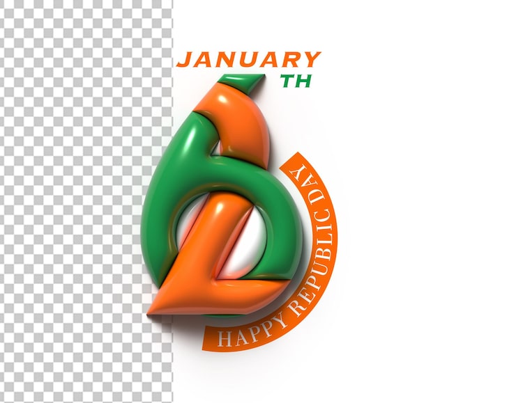 PSD gratuito ilustración psd del día de la república de la india el 26 de enero