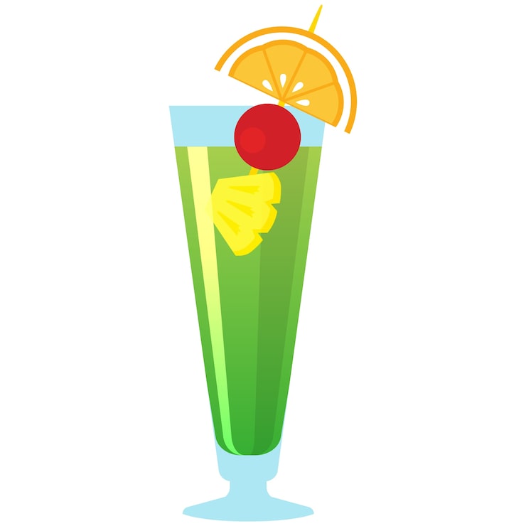PSD Gratis ilustrasi minuman koktail