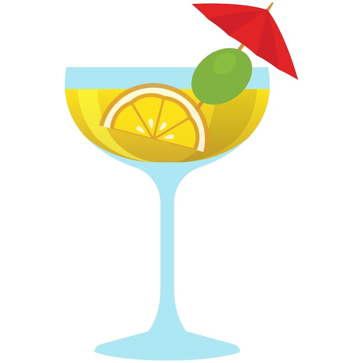 PSD Gratis ilustrasi minuman koktail
