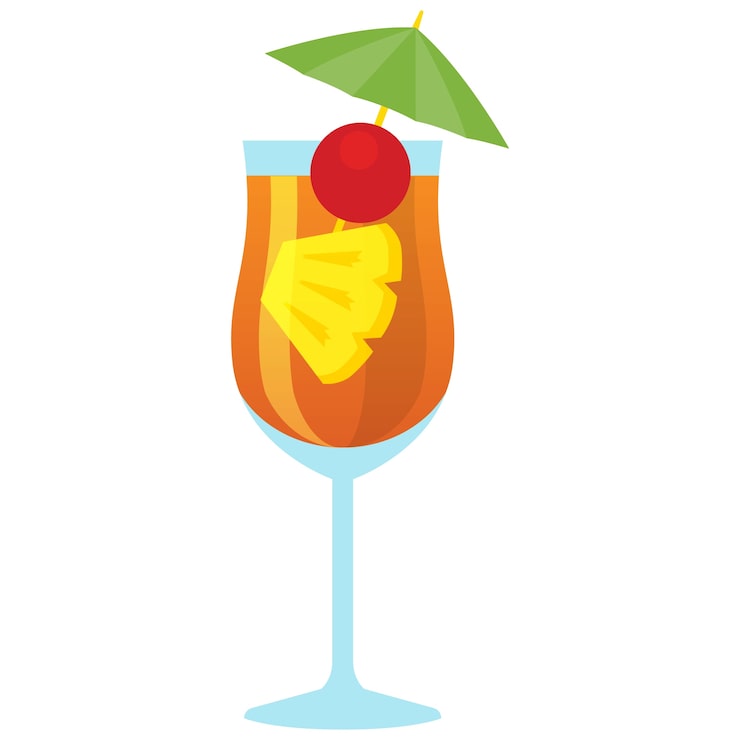PSD Gratis ilustrasi minuman koktail