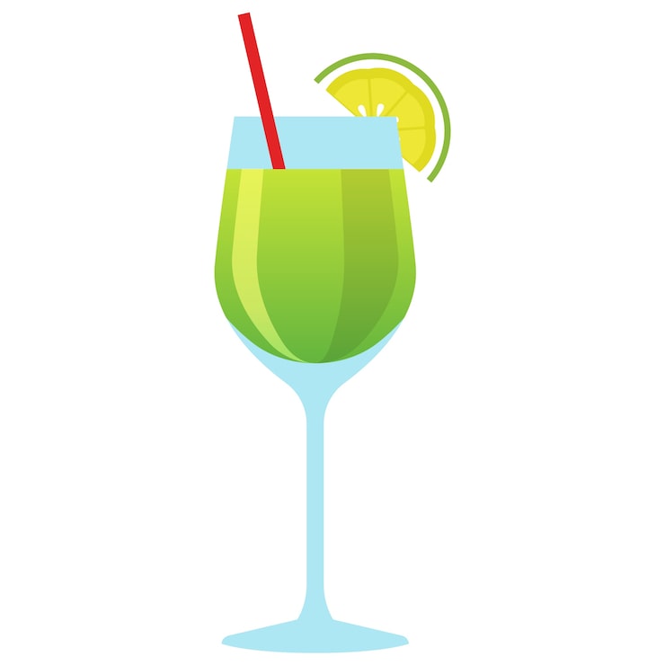 PSD Gratis ilustrasi minuman koktail