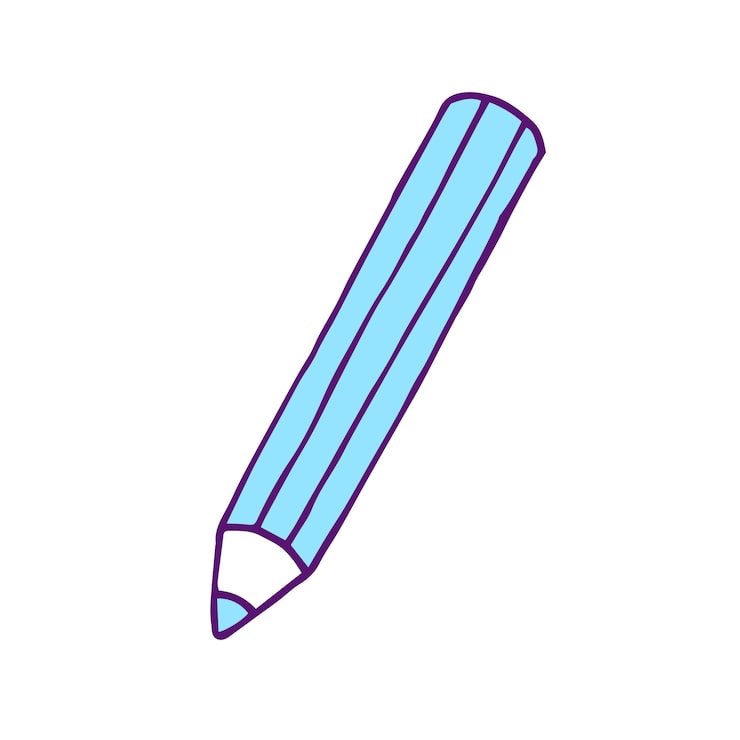 PSD Gratis ilustrasi pensil kartun