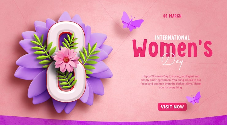 Gratis PSD internationale vrouwendag 8 maart teksteffect