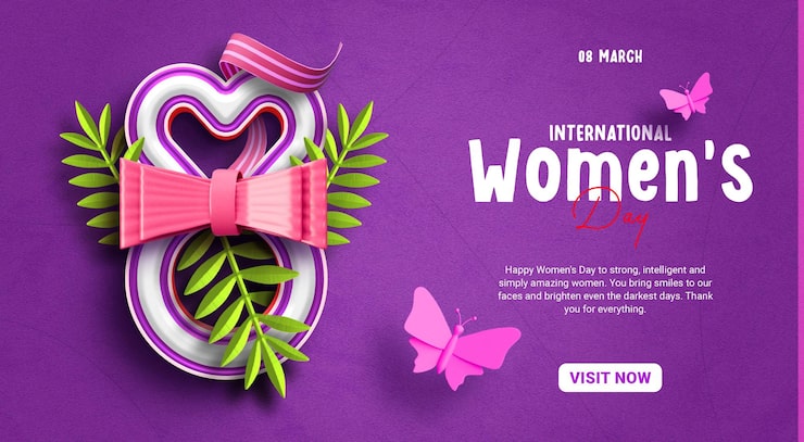 Gratis PSD internationale vrouwendag 8 maart teksteffect