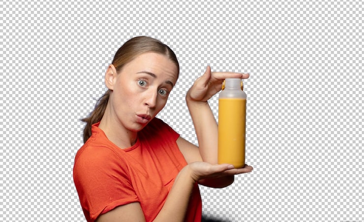 PSD gratuito jovencita rubia