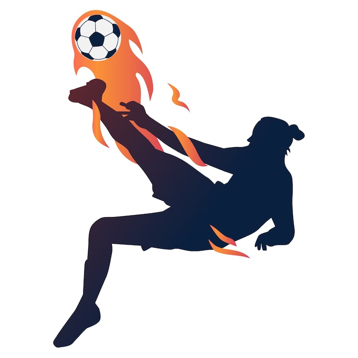 PSD gratuito jugador de fútbol de la silueta