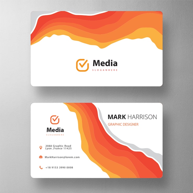 Gratis PSD kleurrijke visitekaartje mock-up