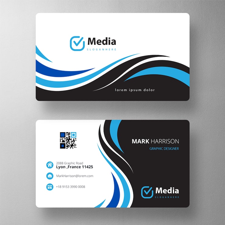 Gratis PSD kleurrijke visitekaartje mock-up