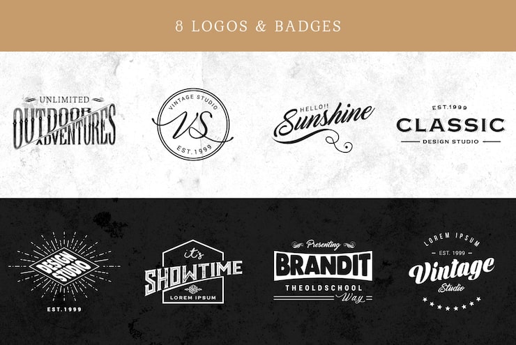PSD Gratis koleksi logo elegan
