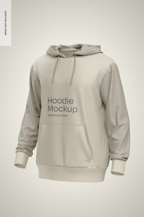 PSD Gratis maket hoodie pria tampilan depan