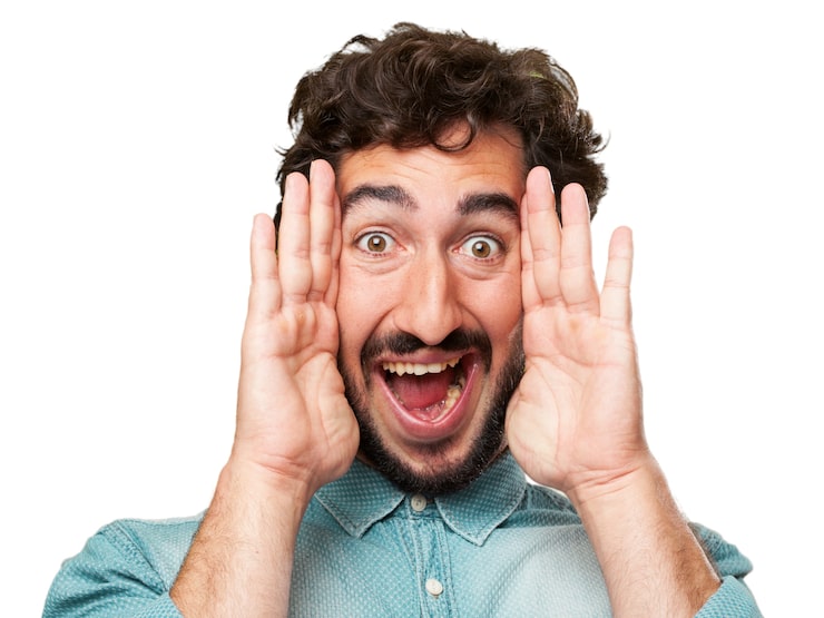 Gratis PSD man met de handen op het gezicht