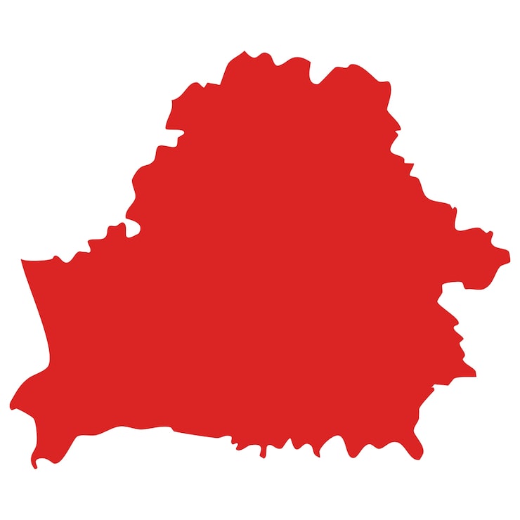PSD gratuito mapa de bielorrusia aislado
