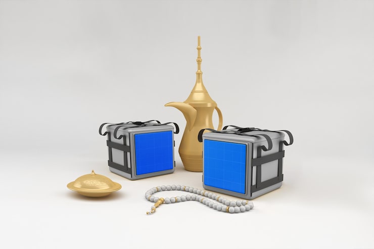 PSD gratuito maqueta de entrega de eid