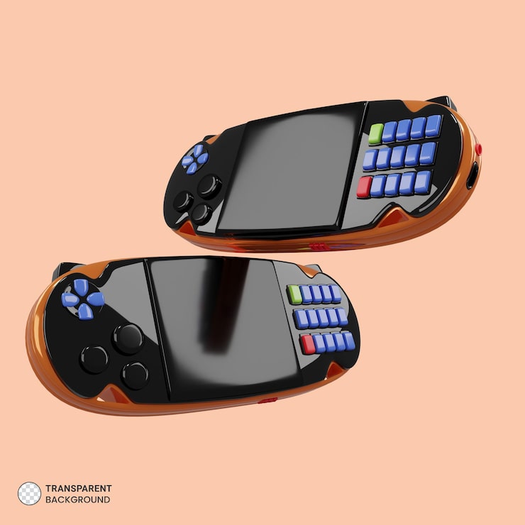 Gratis PSD mobiele gameconsole pictogram geïsoleerd 3d render illustratie