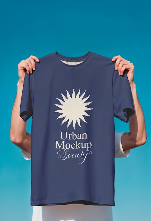 PSD Gratis mockup desain kaos urban